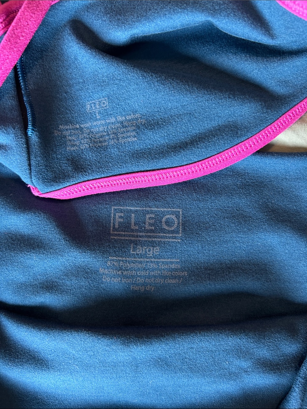 FLEO Marching Set Navy and Hot Pink High-Waist Leggings - Picture 2 of 2